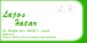 lajos hatar business card